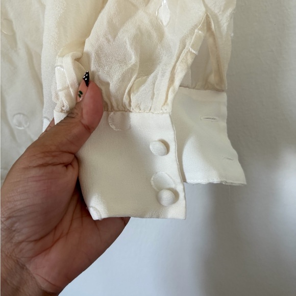 Kate Spade Cream Ruffled Blouse - Picture 8 of 10